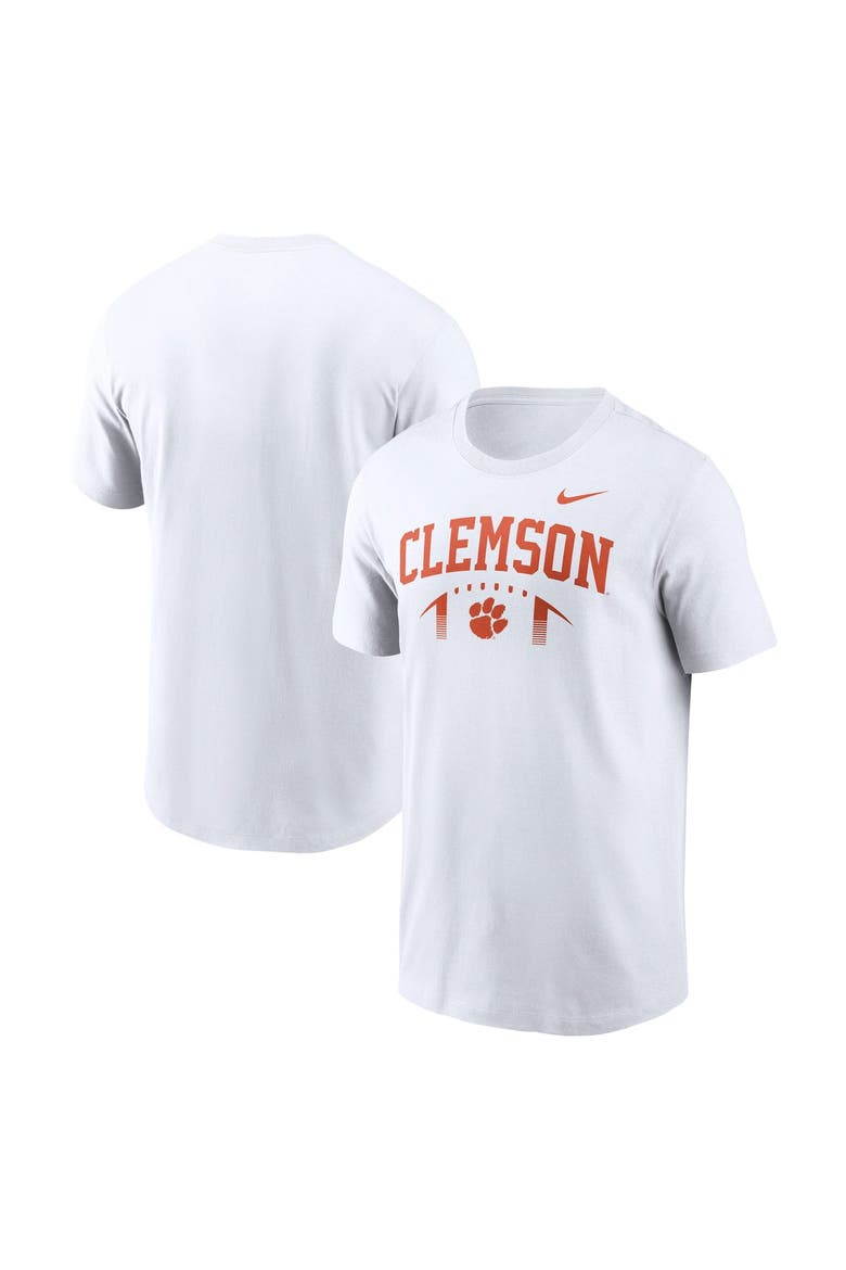 Men's Nike White Clemson Tigers Primetime Football Icon T-Shirt, Alternate, color, White