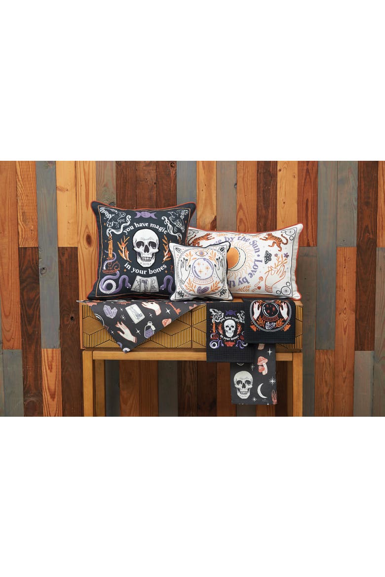 Halloween Magic Decorative 100% Cotton Table Runner 14" x 72", Alternate, color, Purple