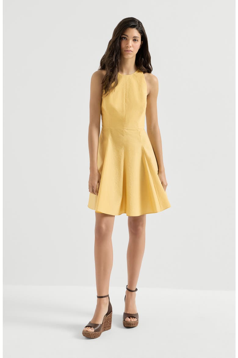 Poplin mini dress, Alternate, color, Yellow
