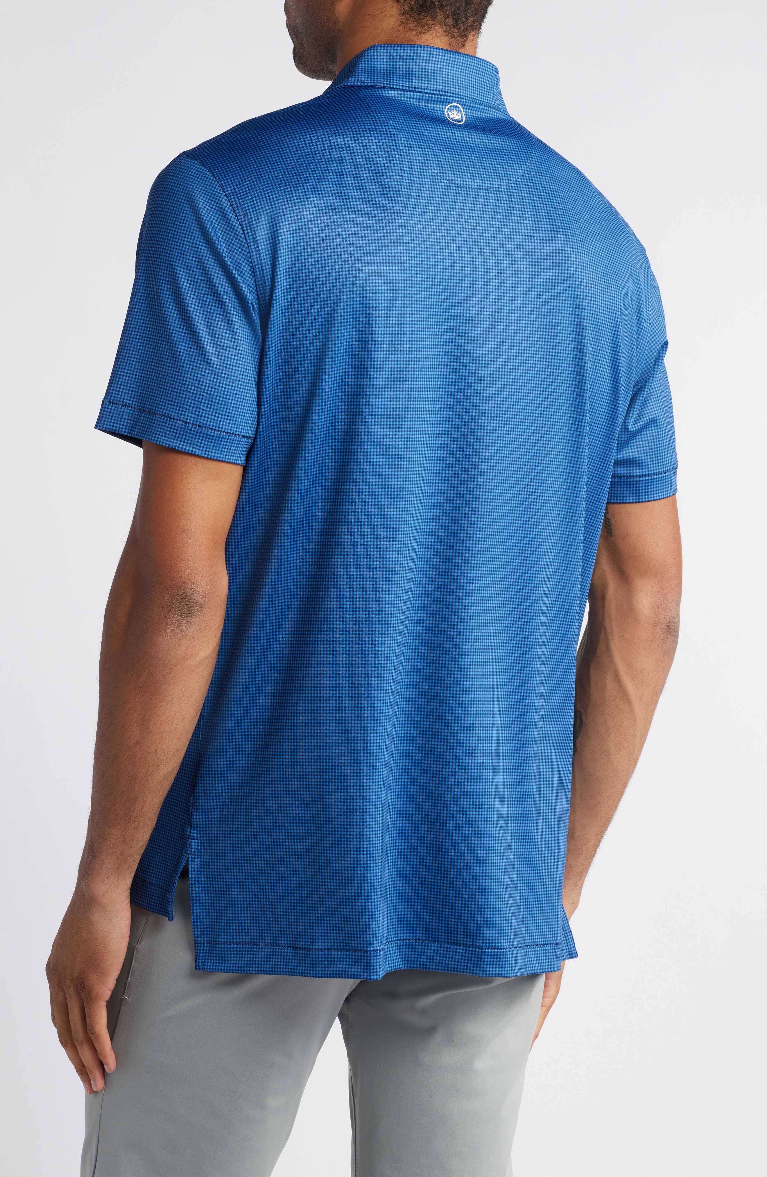 Gingham Microcheck Performance Jersey Polo - image 2