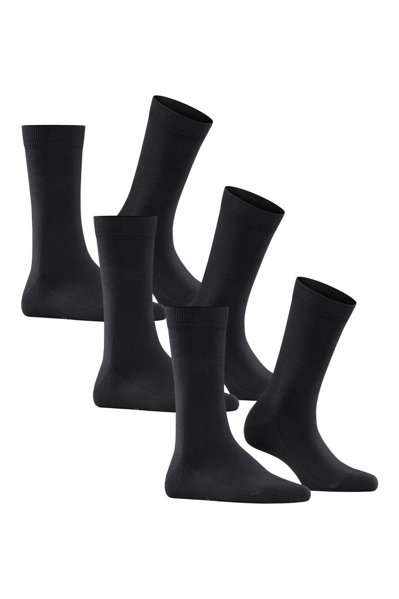 6-Pack Cotton Blend Crew Socks, Main, color, BLACK