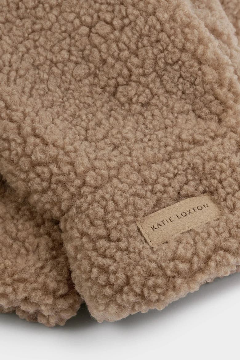 Teddy Mittens with Cord in Tan, Alternate, color, Tan
