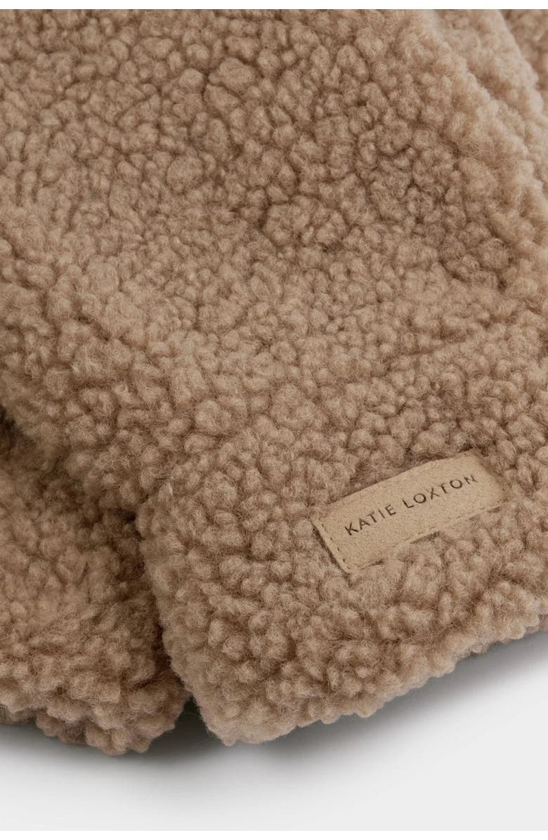 Katie Loxton Teddy Mittens with Cord in Tan, Alternate, color, 