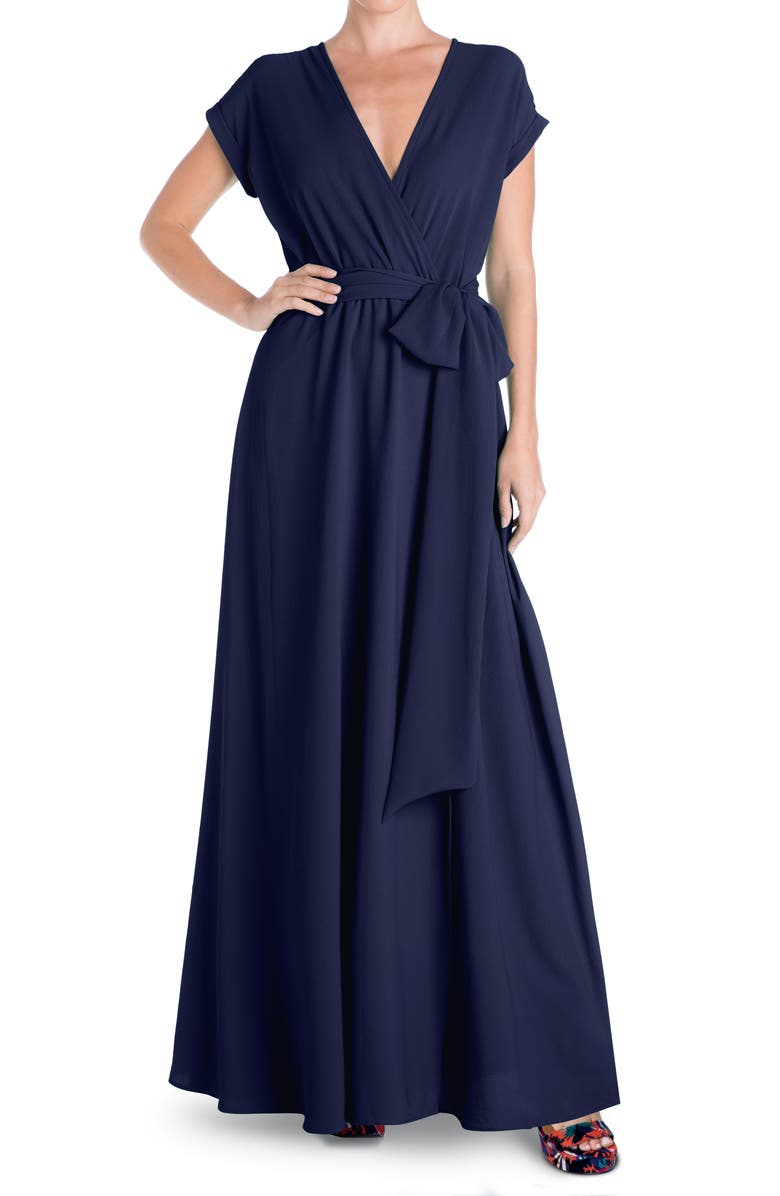 MEGHAN LA Jasmine Maxi Dress, Main, color, Navy