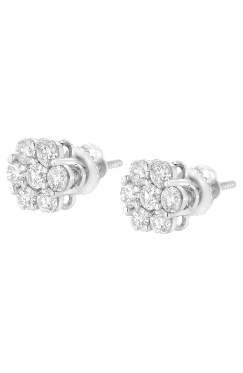 Haus of Brilliance 14KT White Gold 1 Ct Diamond Composite Stud Earrings, Alternate, color, White