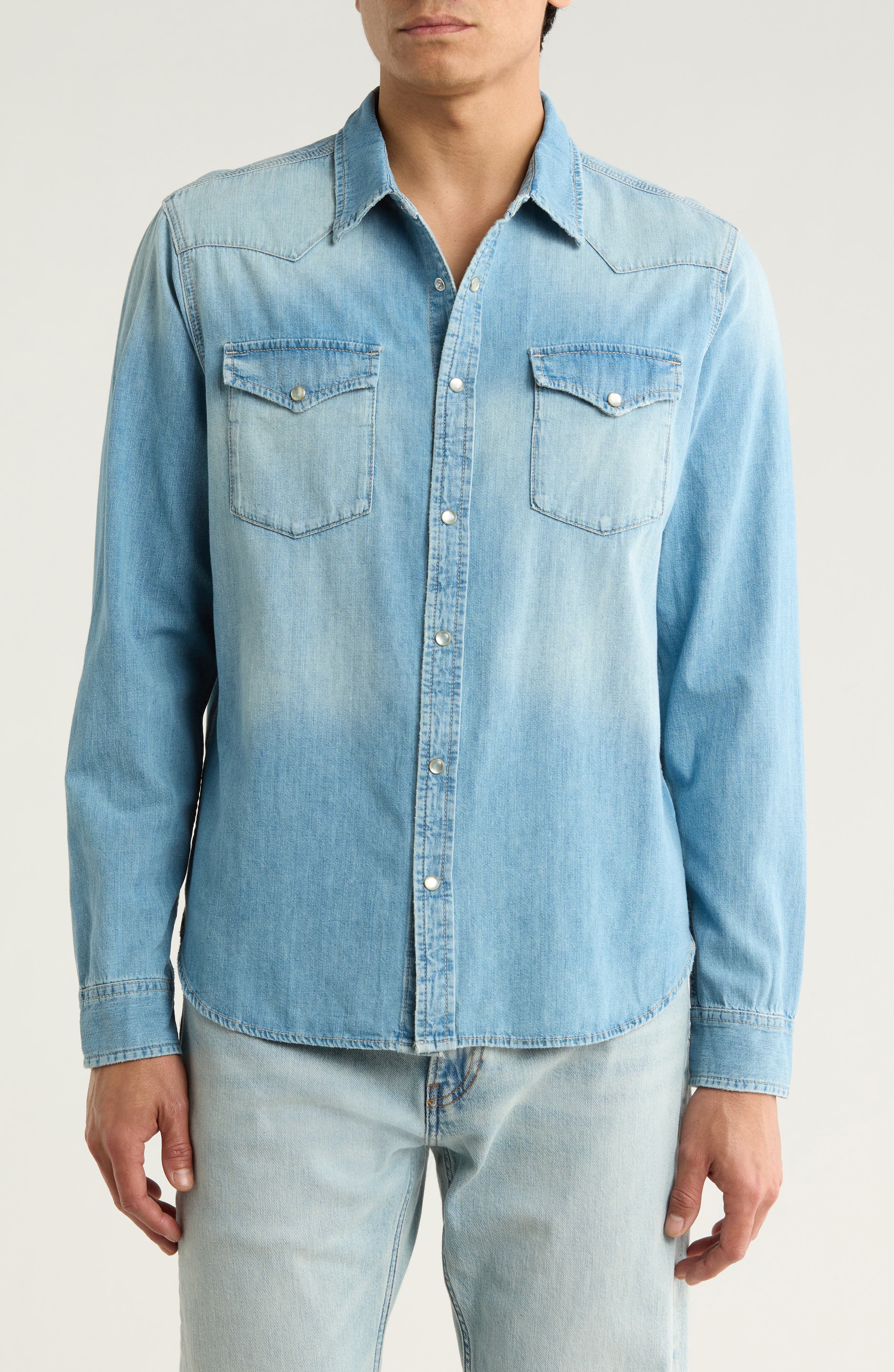 Aiden Western Denim Button-Up Shirt - image 3