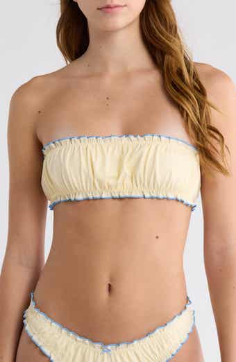 PacSun Arriety Shirred Bandeau Bikini Top