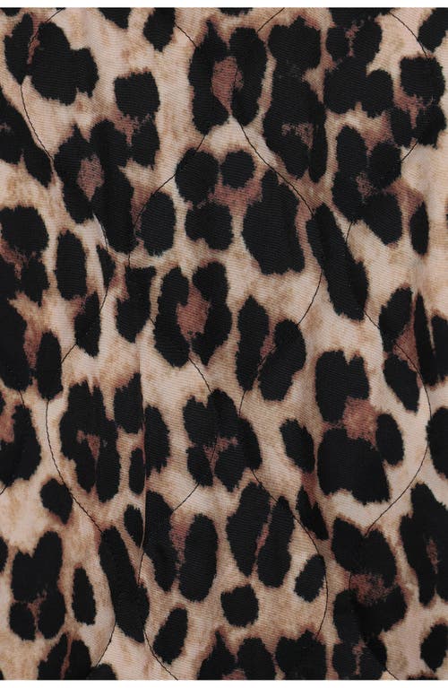 Petal And Pup Petal & Pup Marcos Leopard Print Quilted Jacket In Brown