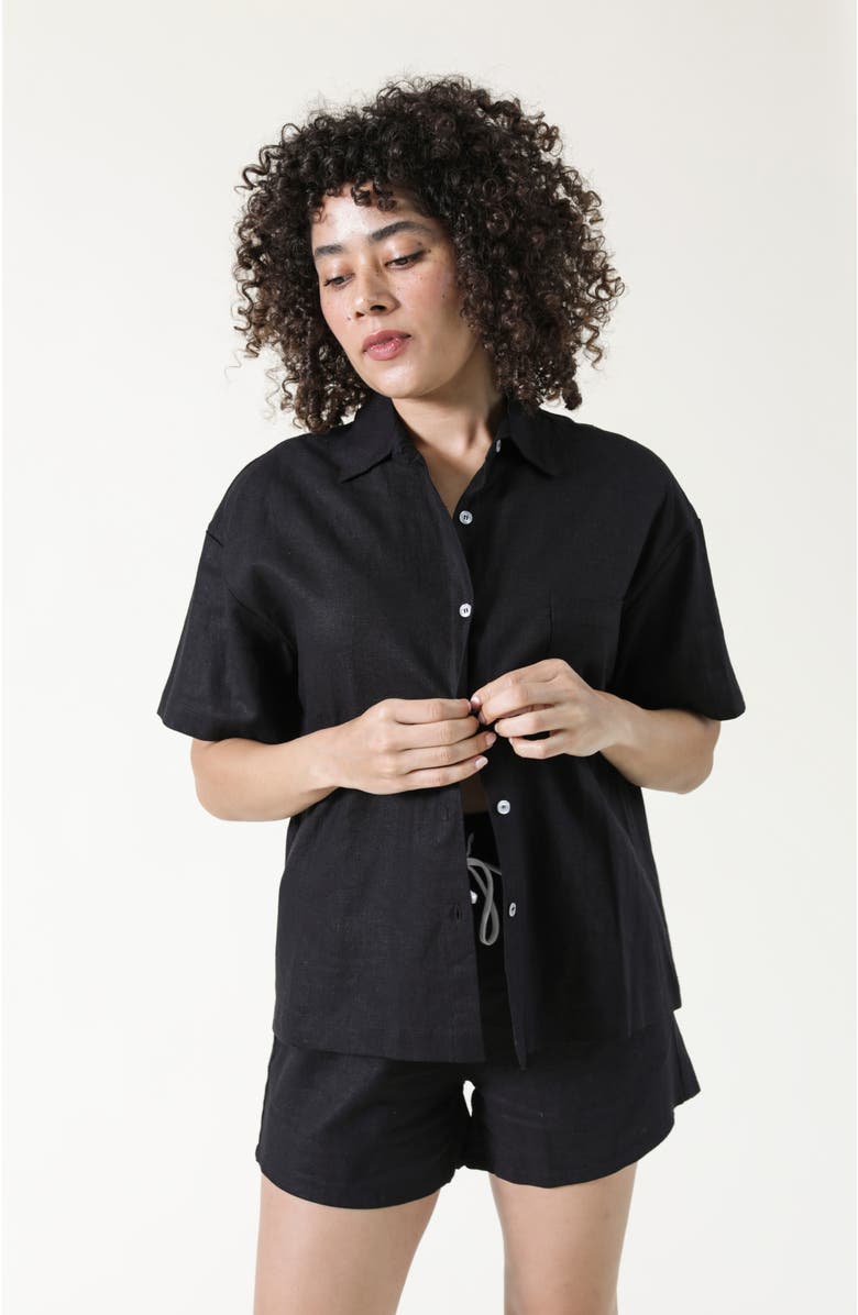 POPLINEN Rita Linen Shirt, Alternate, color, 