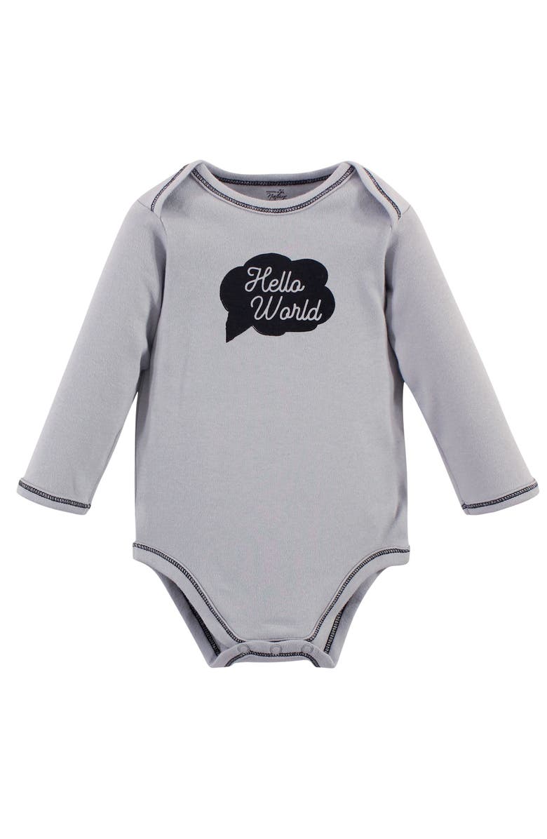 Touched by Nature 5Pk Long Sleeve Organic Bodysuits, Alternate, color, Mr. Moon