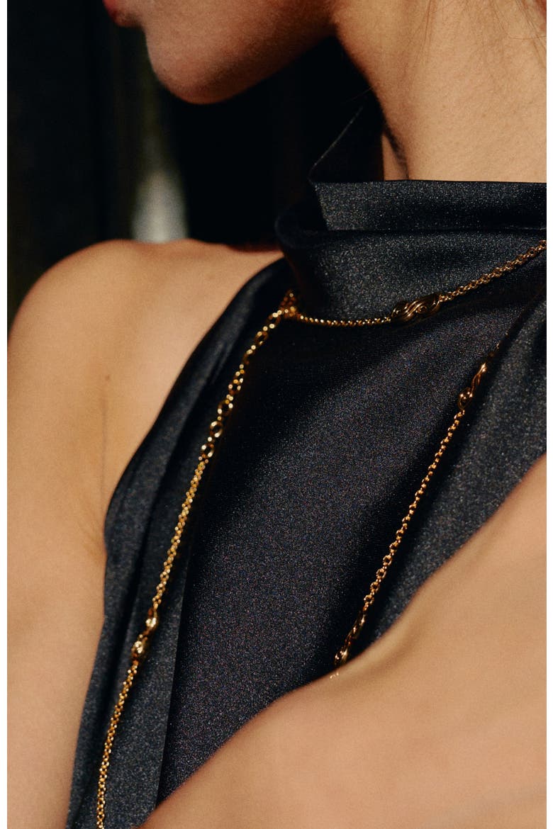 Eternal Spiral Chain Necklace, Alternate, color, Gold