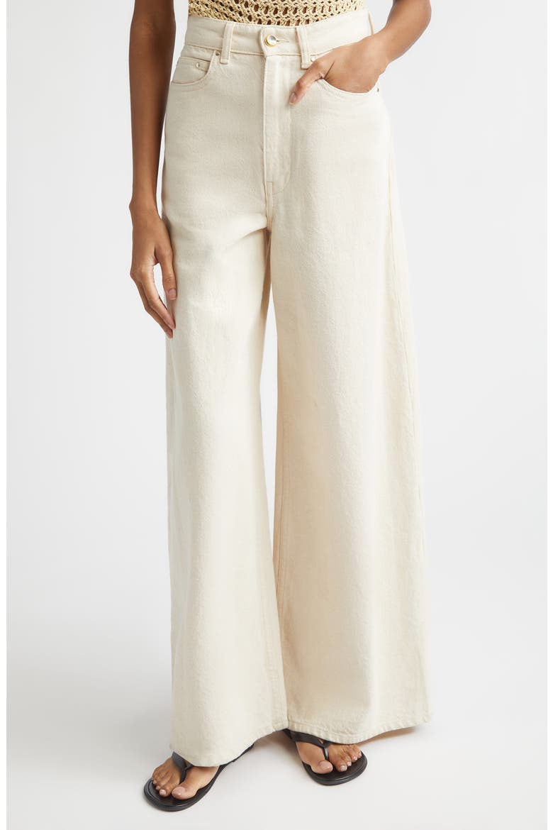 Slick High Waist Wide Leg Jeans, Main, color, BUFF WASH