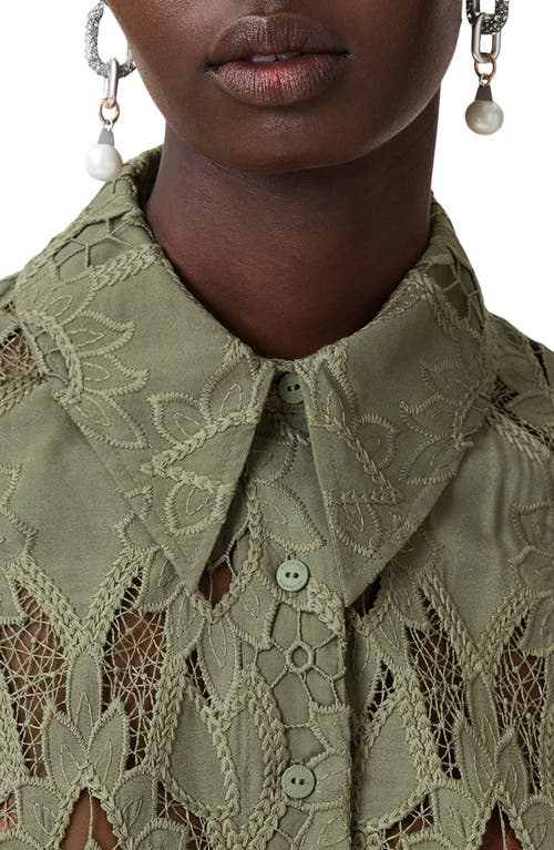 Shop Allsaints Charli Embroidered Button-up Shirt