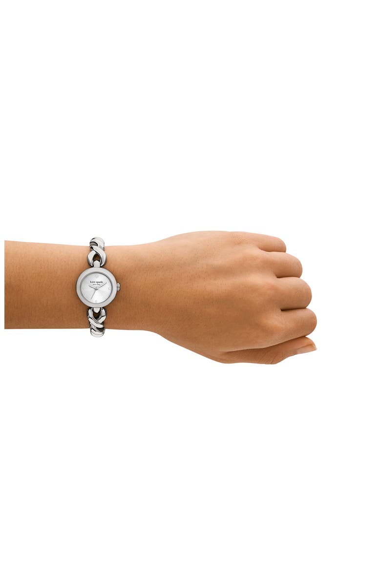 monroe twist bracelet watch, 24mm, Alternate, color, SILVER