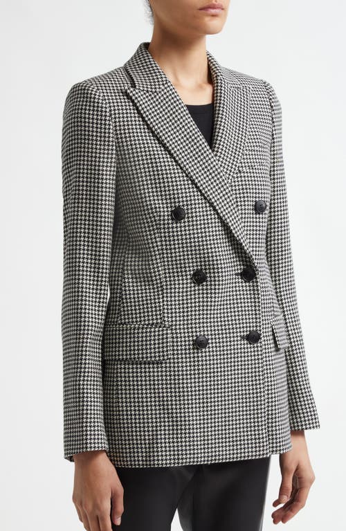 Reiss Black/white Drew Wool Dogtooth Double Breasted Blazer In Black/white
