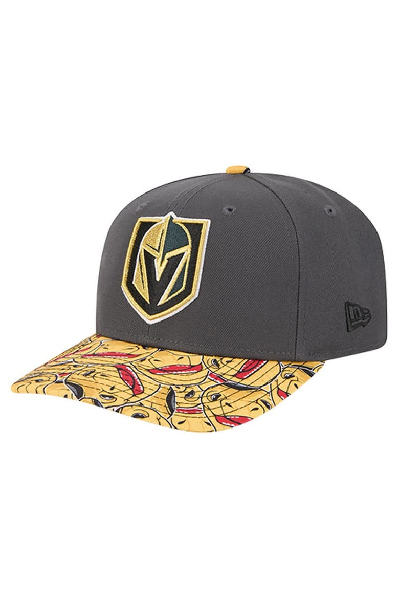 Men's New Era Grey Vegas Golden Knights Mascot Visor 9SEVENTY Adjustable Hat, Alternate, color, Gray