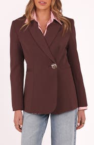 Petal & Pup Leo One-Button Blazer