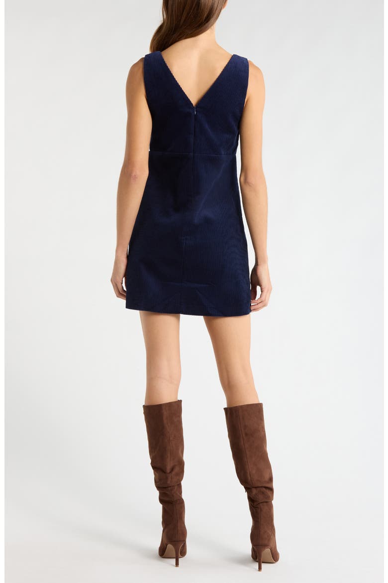 Twilight Allure V-Neck Minidress, Alternate, color, MIDNIGHT-NAVY
