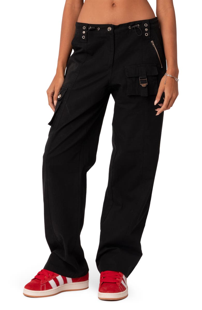 EDIKTED Saphire Cargo Pants, Main, color, Black