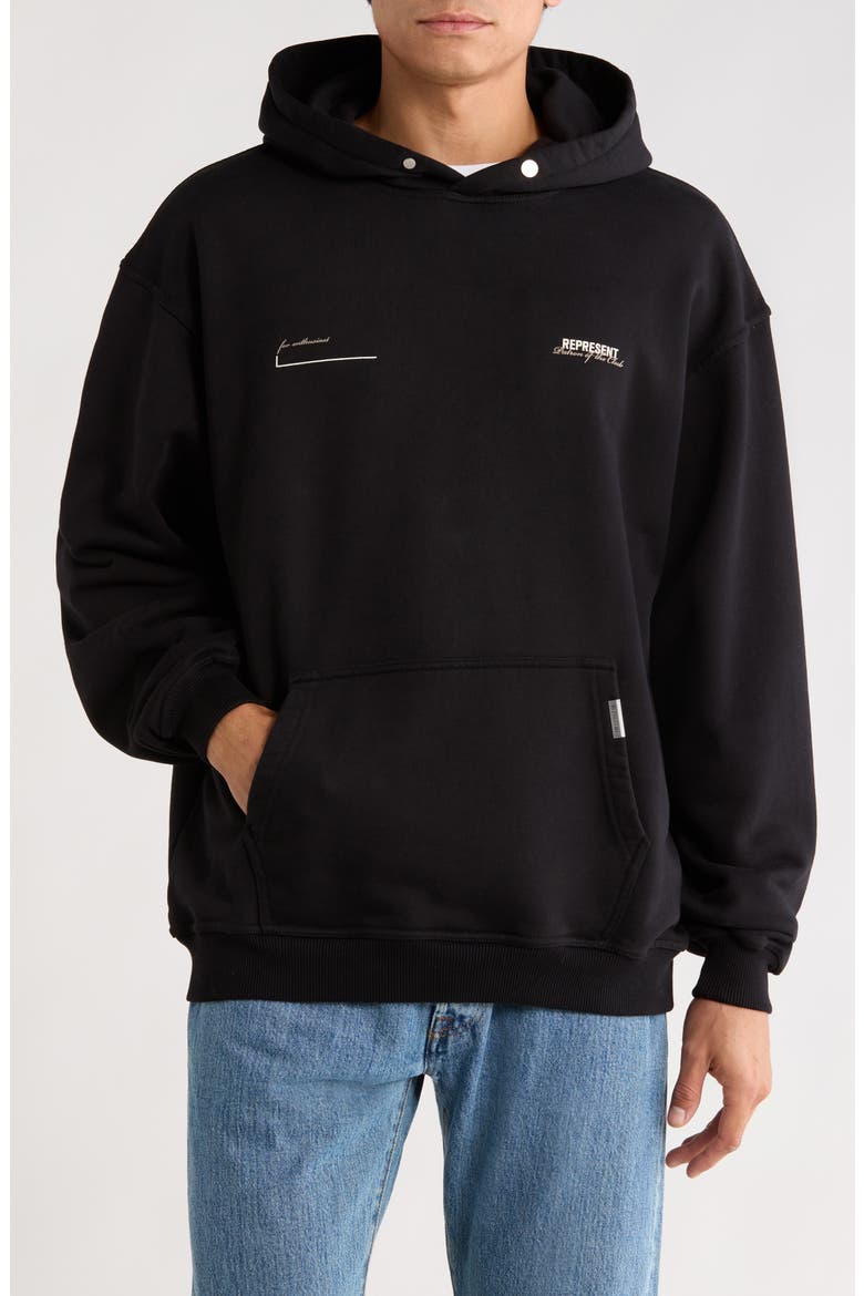 Patron of the Club Graphic Hoodie, Main, color, BLACK