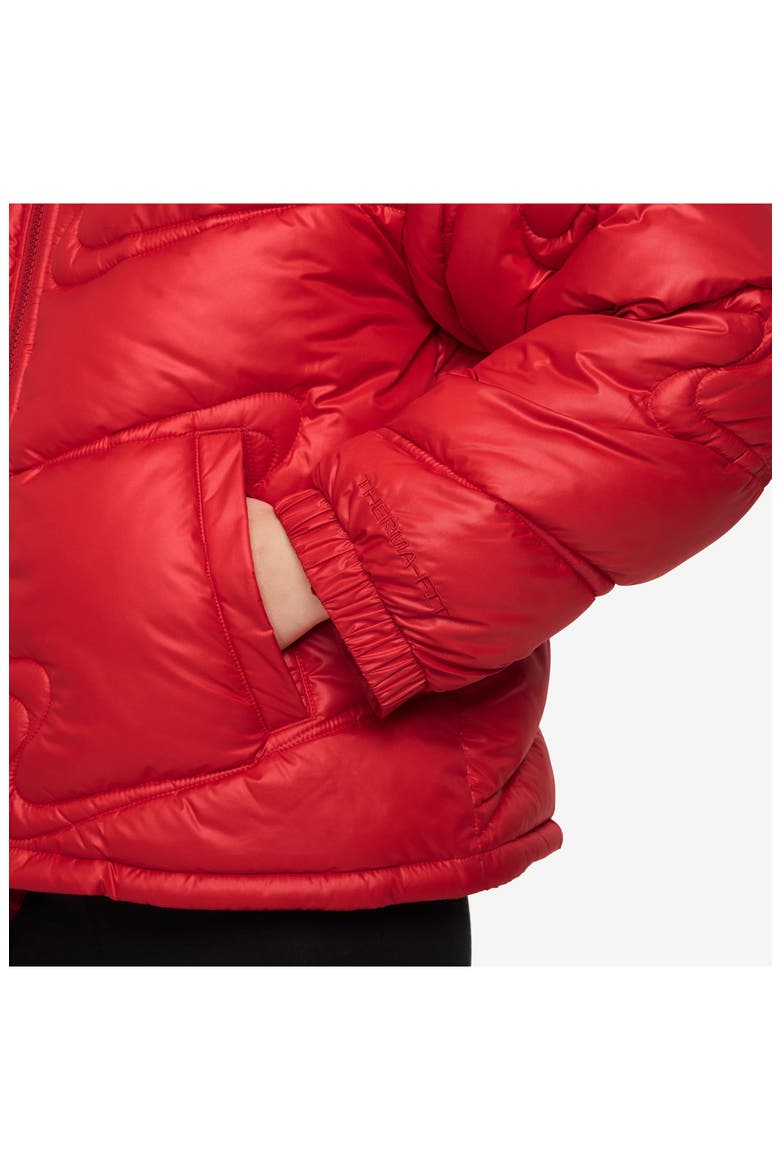 Kids' Sportswear Therma-FIT Water Repellent Puffer Jacket, Alternate, color, UNV RED/ WILD MANGO/ WHITE