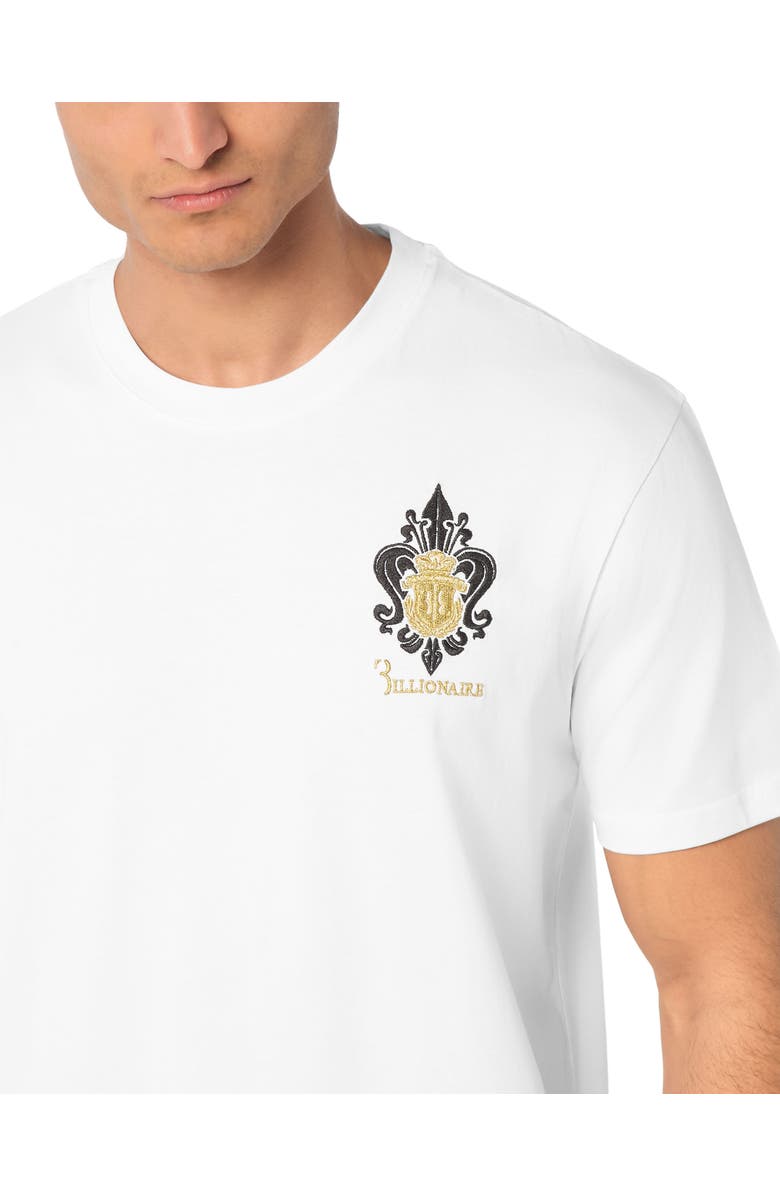 BILLIONAIRE T-Shirt Round Neck Fleur-De-Lis Men, Alternate, color, White