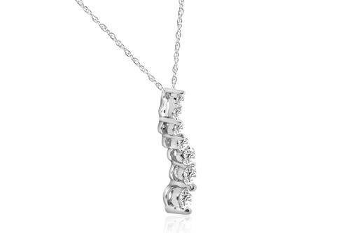 Bliss Diamond 1/2 Ct Lab Grown Diamond Journey Pendant In Gold