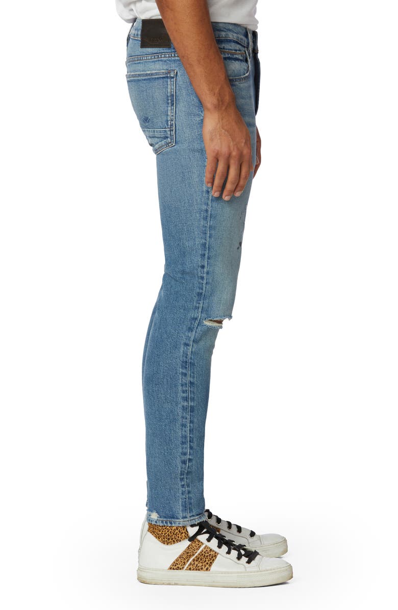 Hudson Jeans Zack Distressed Skinny Fit Jeans, Alternate, color,