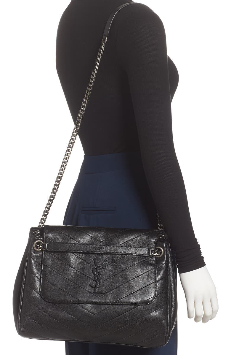 Saint Laurent Medium Nolita Leather Shoulder Bag, Alternate, color,