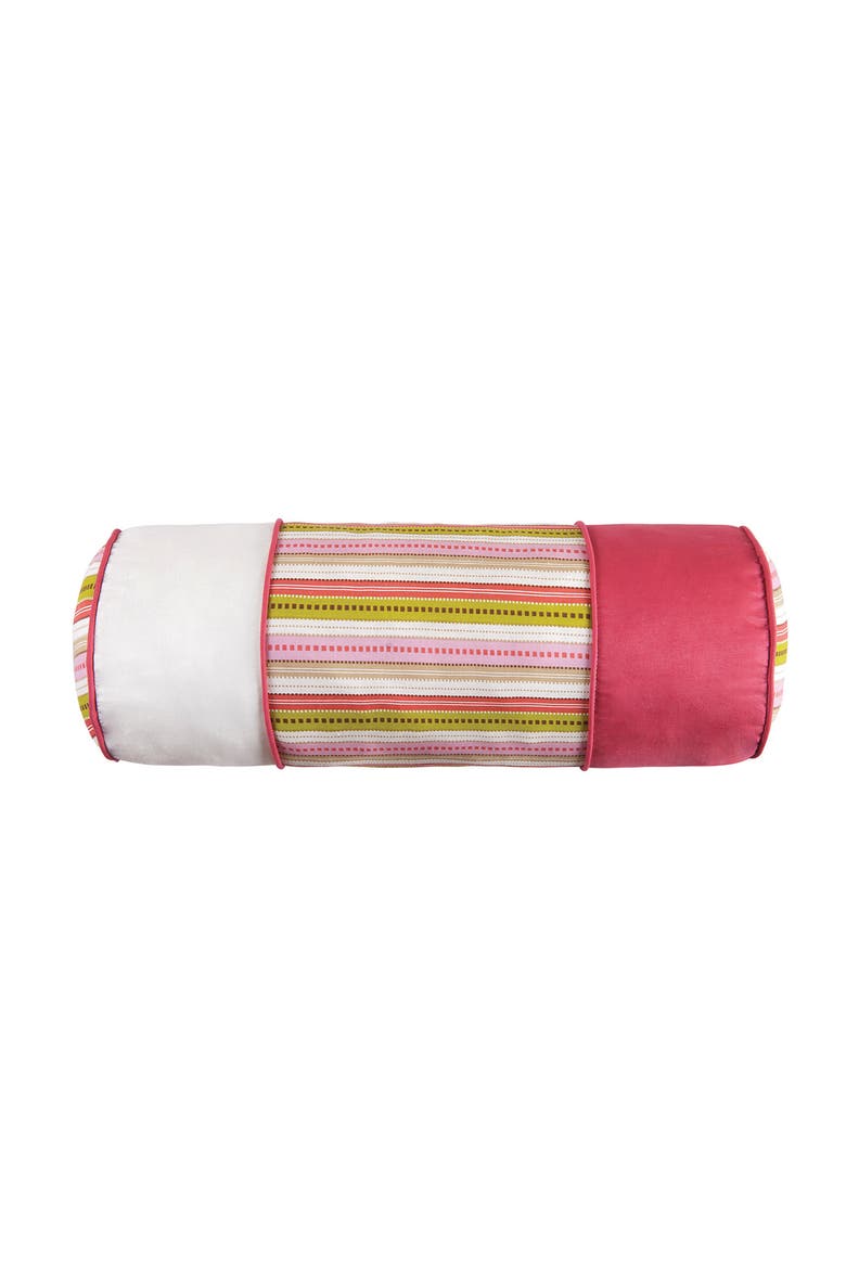 Laney Pieced Pillow, 6" x 20", Main, color, Pink