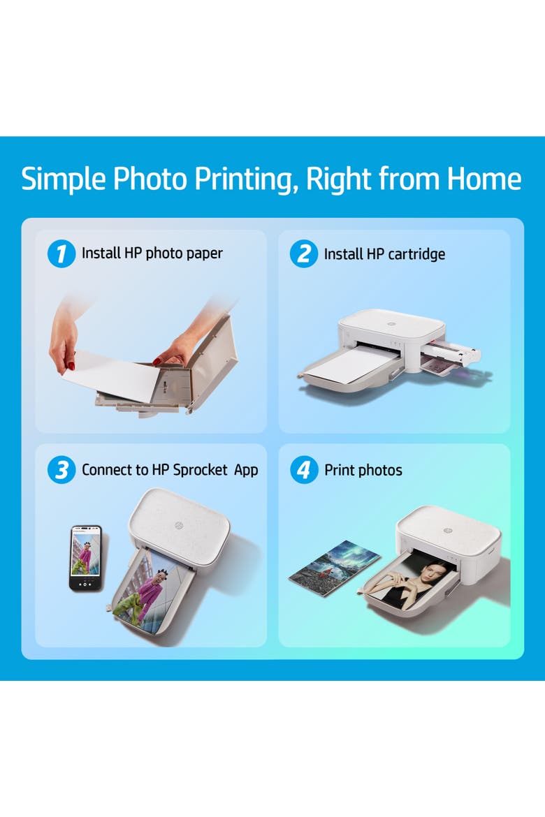 Sprocket Studio Plus 4x6 Printer, Alternate, color, White