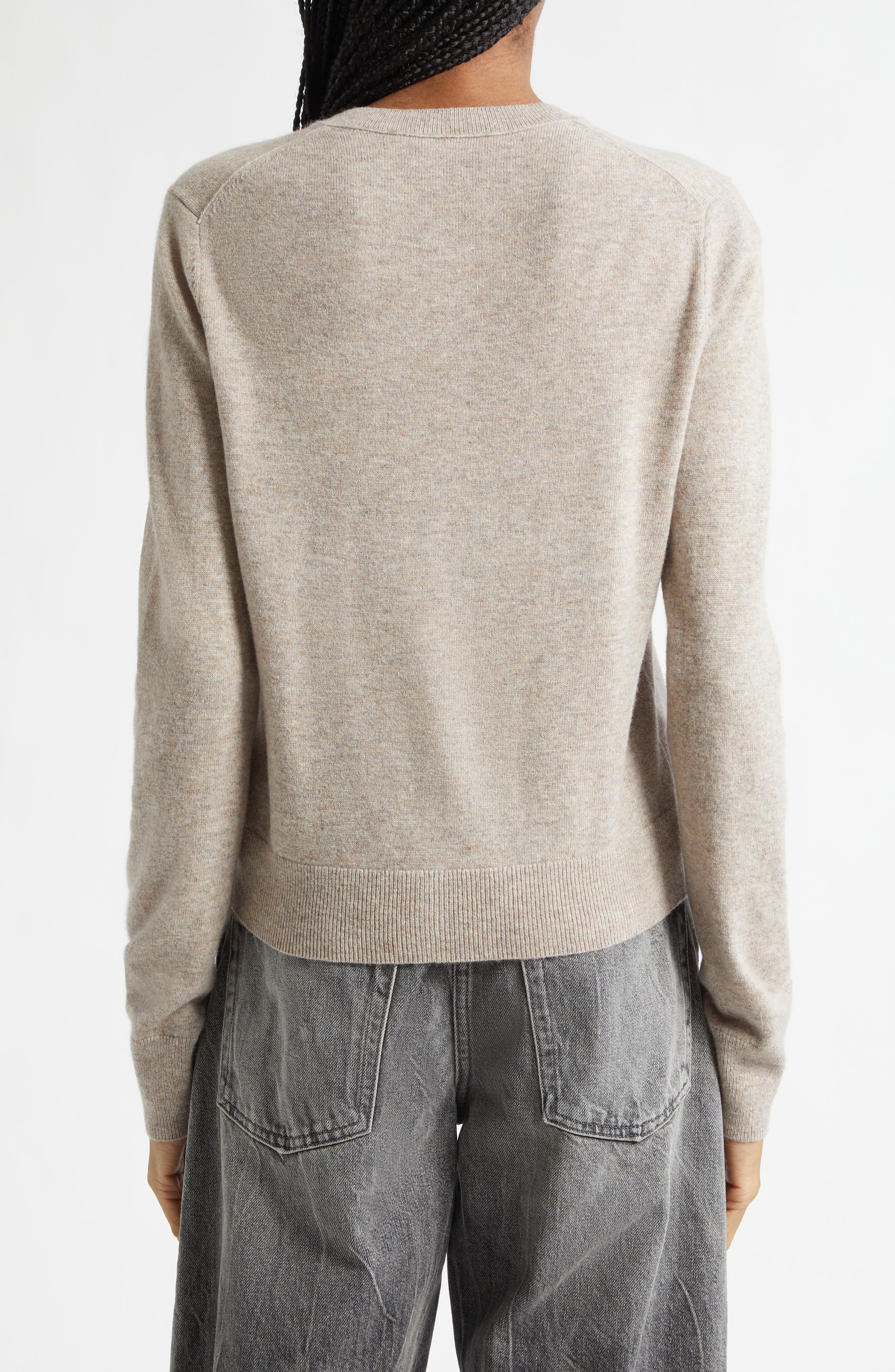 Face Patch Wool & Yak Hair Cardigan - image 2