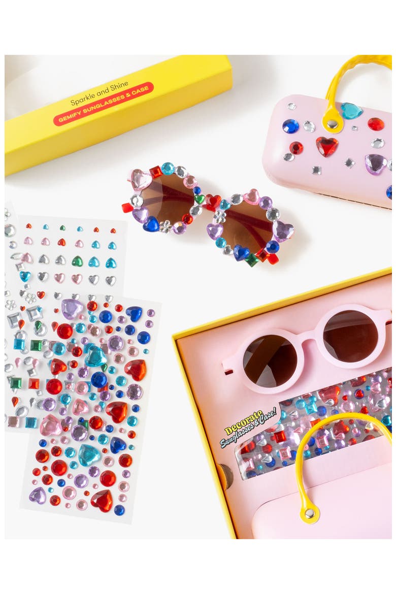Sparkle & Shine Gemify™ DIY Sunglasses Activity Kit, Alternate, color, PINK MULTI