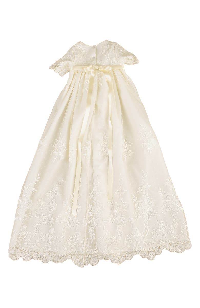 Little Things Mean a Lot Christening Gown, Shawl, Slip & Bonnet Set, Alternate, color, Ivory