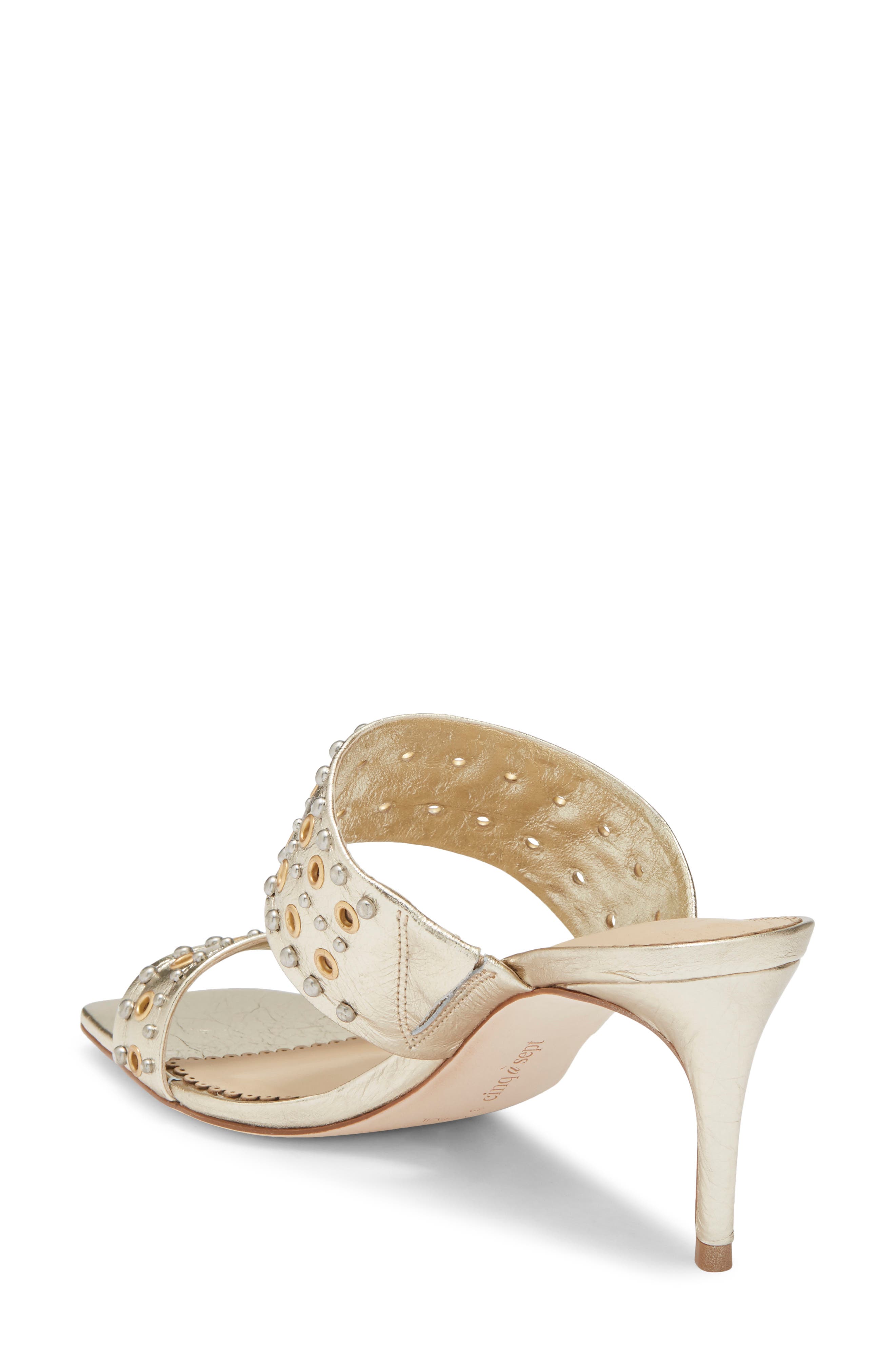 Sutton Mixed Hardware Leather Sandal, Alternate, color, LIGHT GOLD