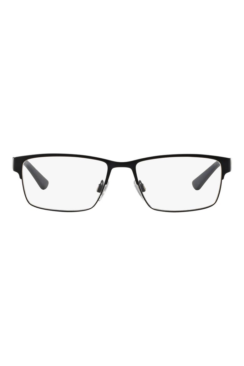 56mm Rectangular Optical Glasses, Main, color, MATTE BLUE