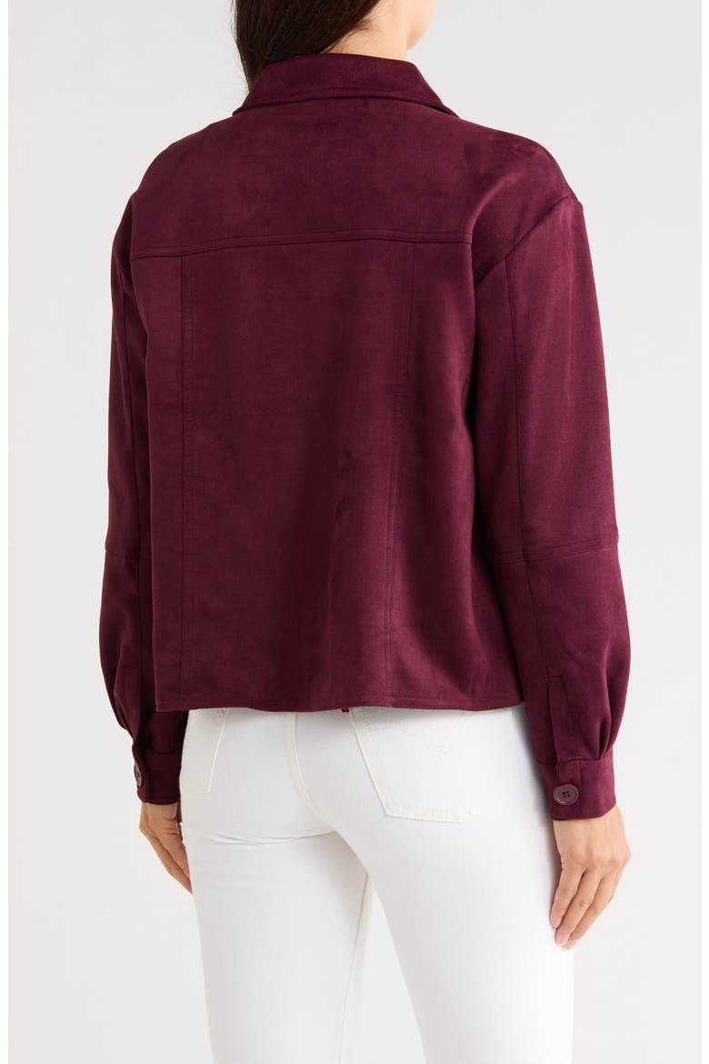 Shea Faux Suede Jacket, Alternate, color, VERY BORDEAUX