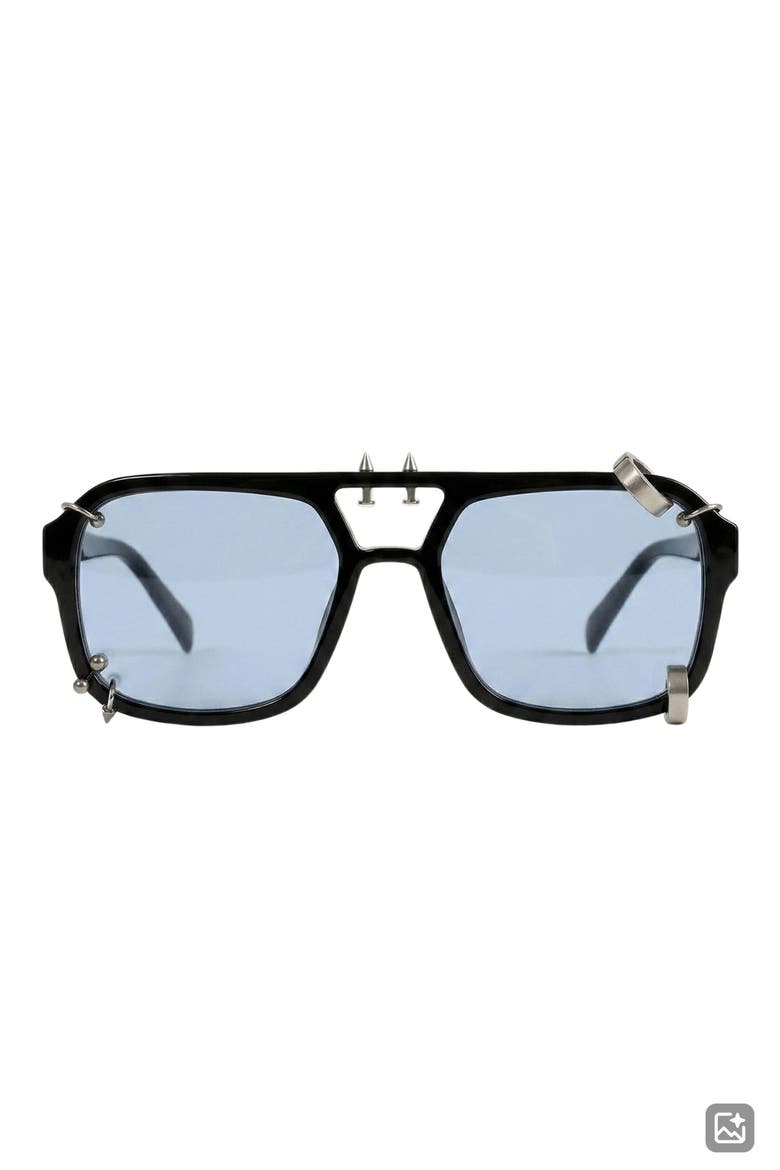 Darcy 55mm Aviator Sunglasses, Main, color, BLACK