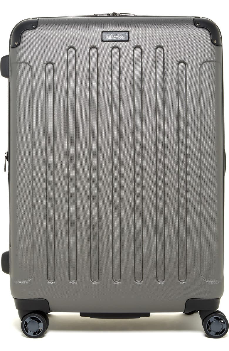 Kenneth Cole Reaction Renegade 28" Lightweight Hardside Expandable Spinner Luggage, Main, color, Silver