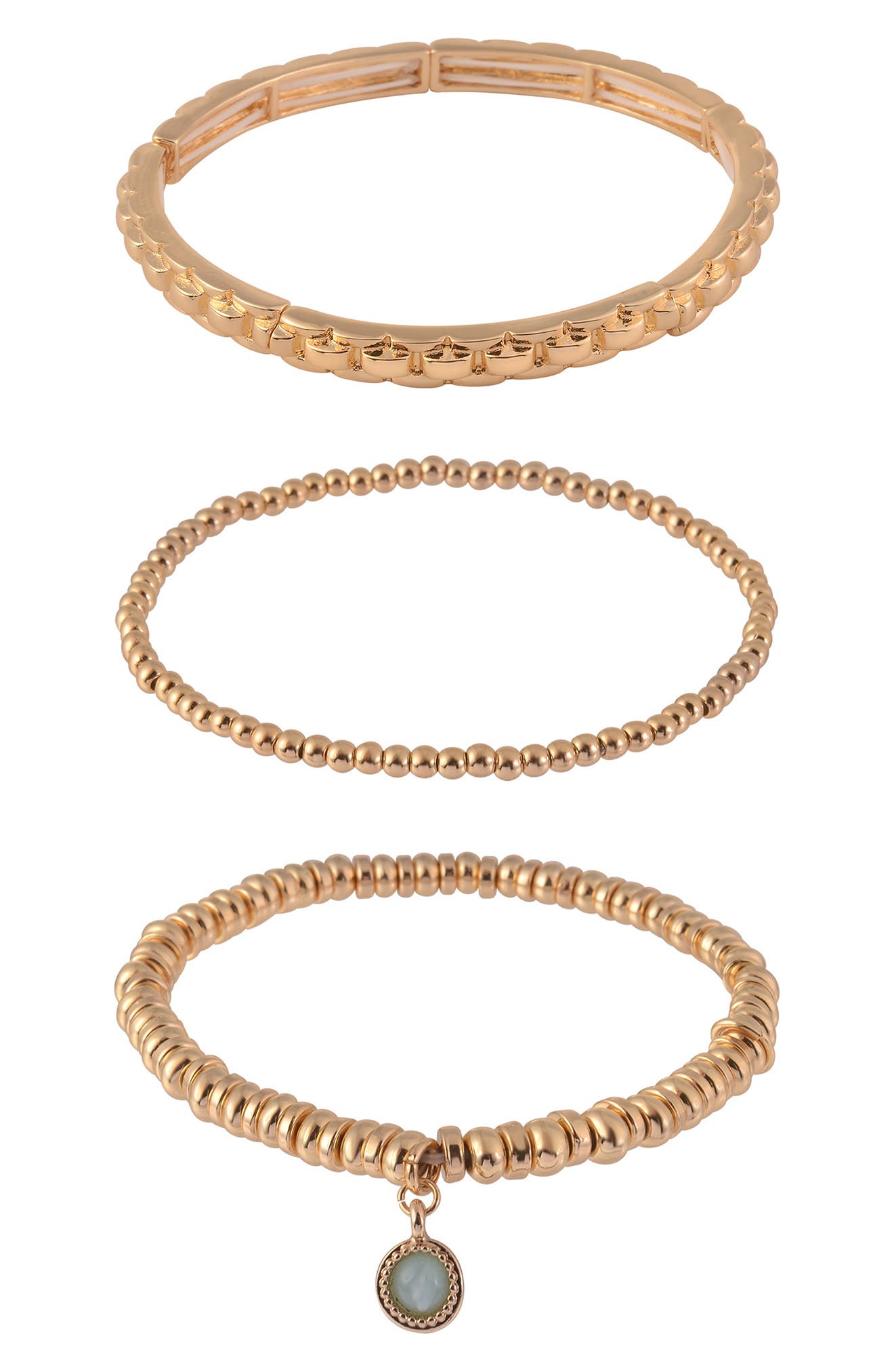 RACHEL Rachel Roy Set of 3 Beaded Stretch Bracelets