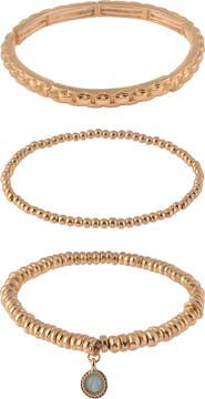 RACHEL Rachel Roy Set of 3 Beaded Stretch Bracelets