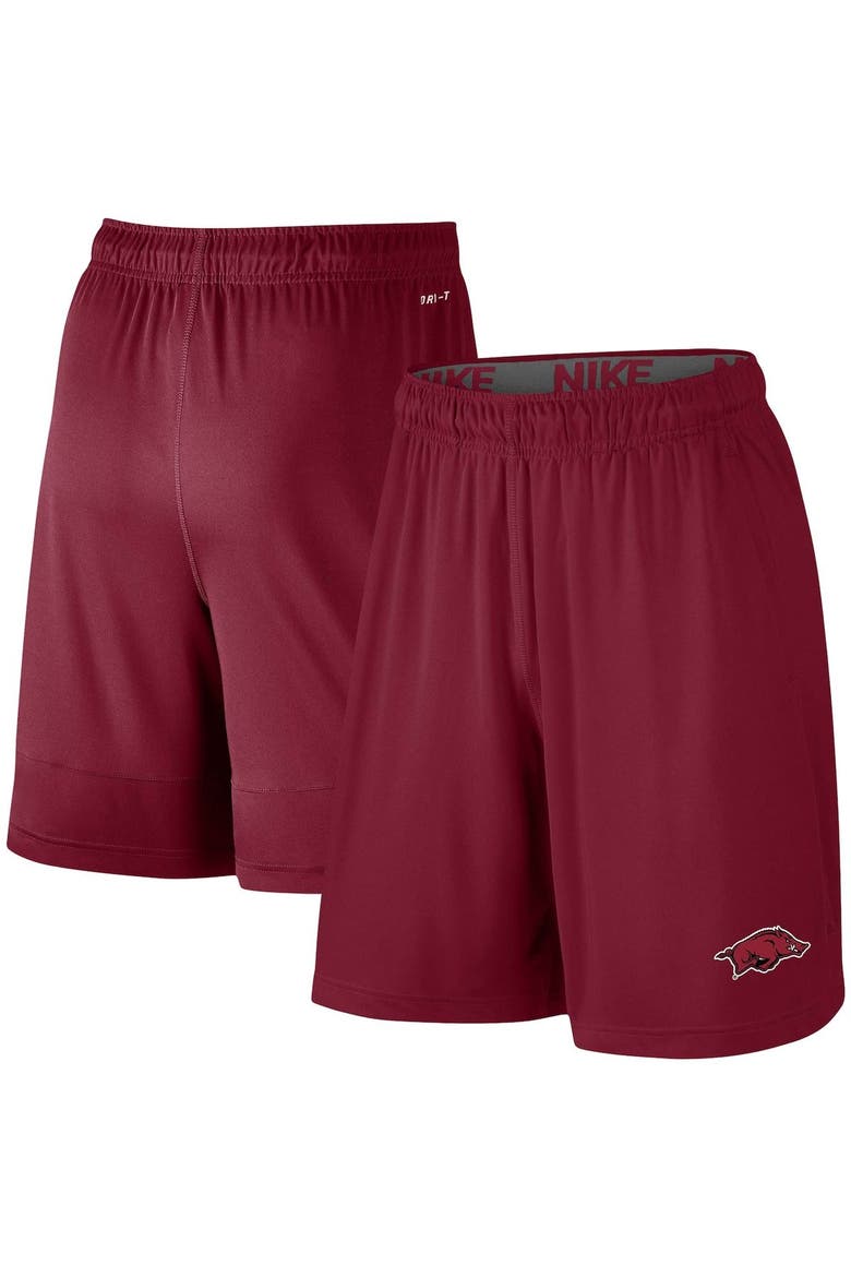 Men's Nike Cardinal Arkansas Razorbacks College Primary Logo 2.0 Fly Performance Shorts, Main, color, Cardinal