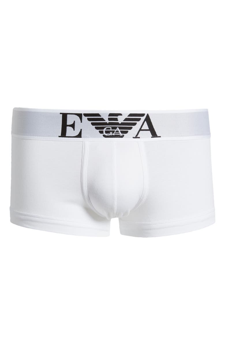 Emporio Armani Stretch Cotton Trunks, Alternate, color, 