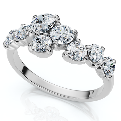 Bliss Diamond 1.00ct Diamond Constellation Wedding Anniversary Ring 14k Gold Or Pt Lab Grown
