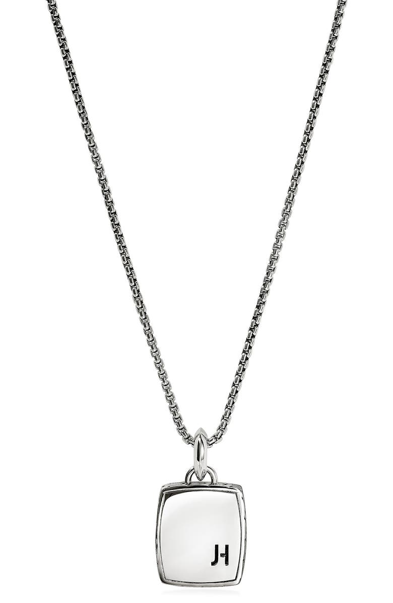 John Hardy CARVED CHAIN COLOR S, Alternate, color, Silver/ Blue/ Green Multi