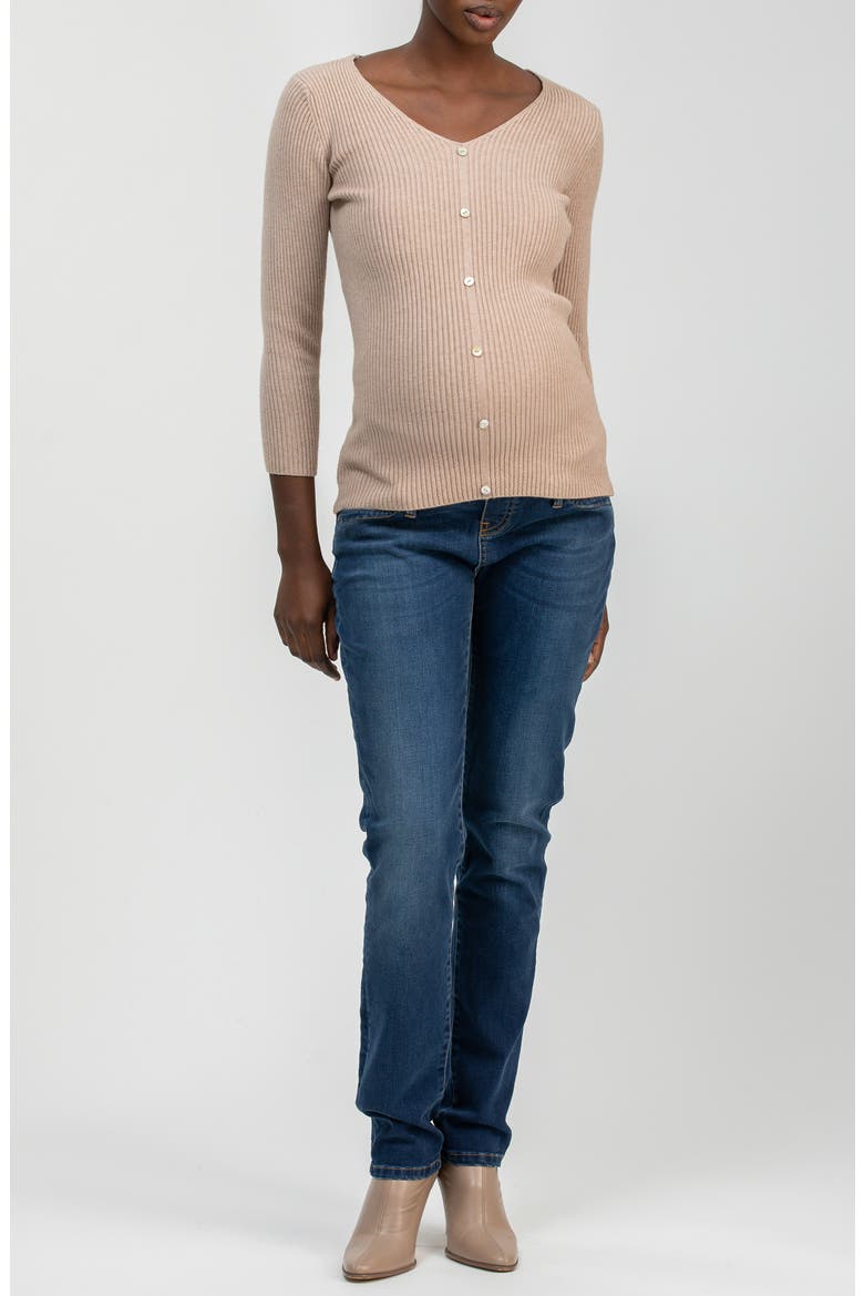 Cool Girl Slim Fit Maternity Jeans, Alternate, color, MEDIUM STONE WASH