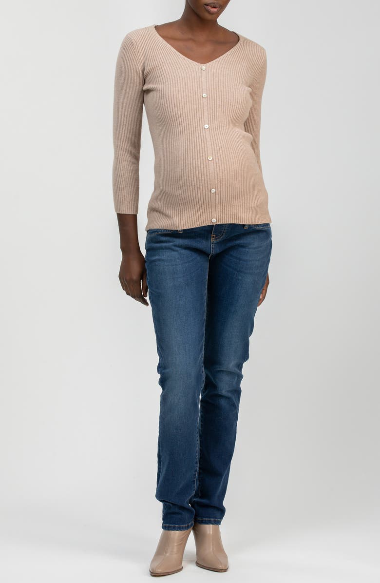 PIETRO BRUNELLI MATERNITY Cool Girl Slim Fit Maternity Jeans, Alternate, color, Medium Stone Wash