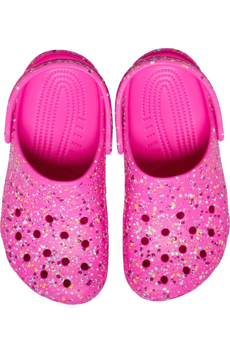 CROCS Kids' Classic Paint Splatter Clog, Alternate, color, Pink Crush/Multi