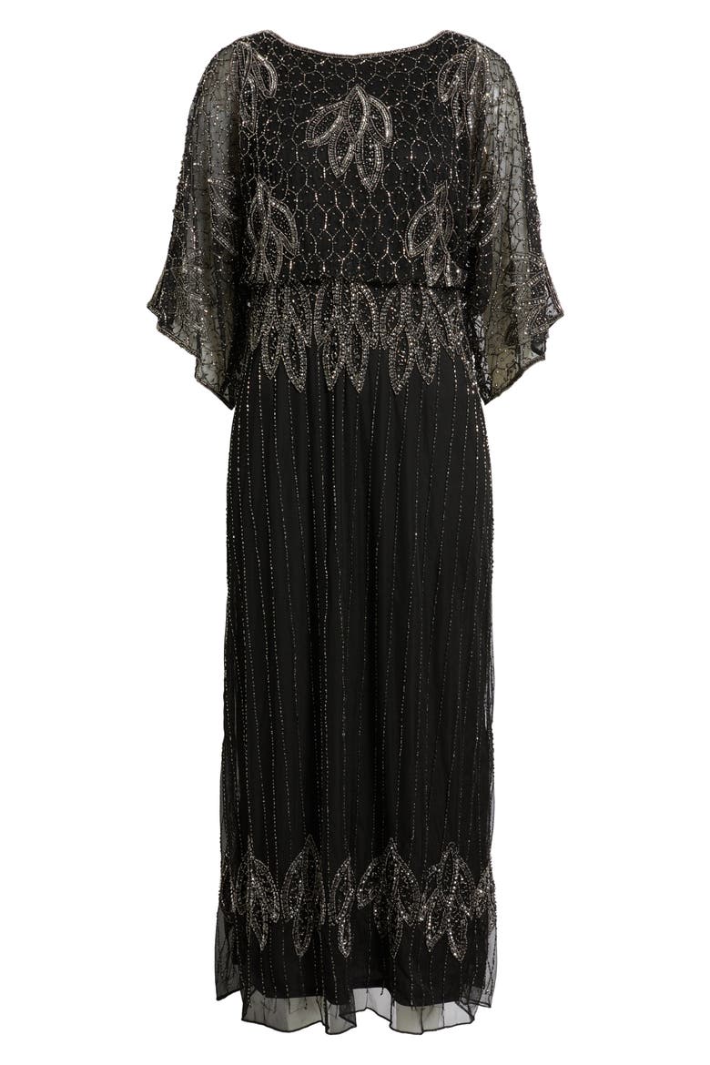 Embellished Cold Shoulder Blouson Cocktail Dress, Alternate, color, BLACK MERCURY
