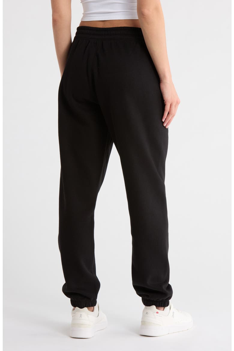 Logo High Waist Relaxed Joggers, Alternate, color, BLACK